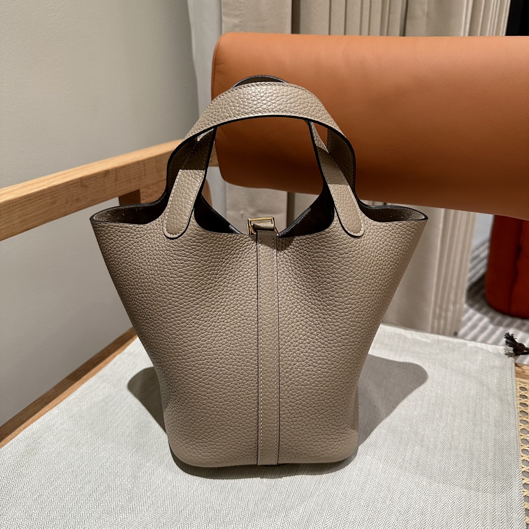 HERMES エルメス ピコタンロック 18（Picotin Lock 18）​ モルビエグレー トゴレザー ゴールドエディション