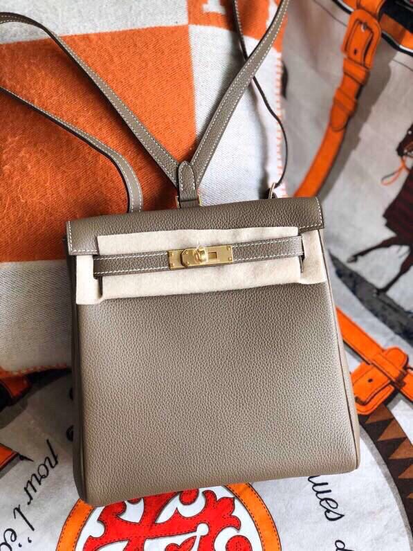 HERMES エルメス ケリーアドゥ 22（Kelly Ado 22）​ トゴ革 エレファングレー デュアルバックパック エディション