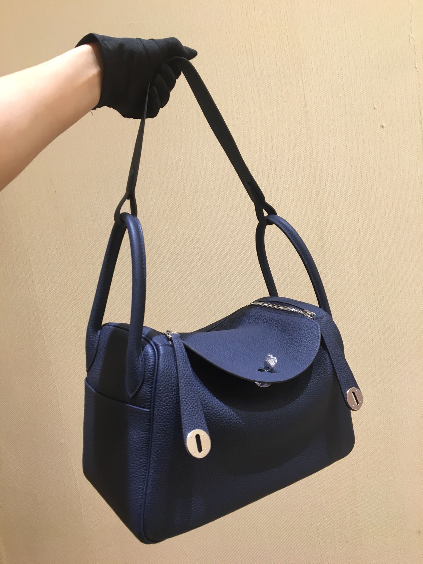 エルメス リンディ 30 トーランブル Clemenceレザー シルバーハードウェア ロイヤルブルー