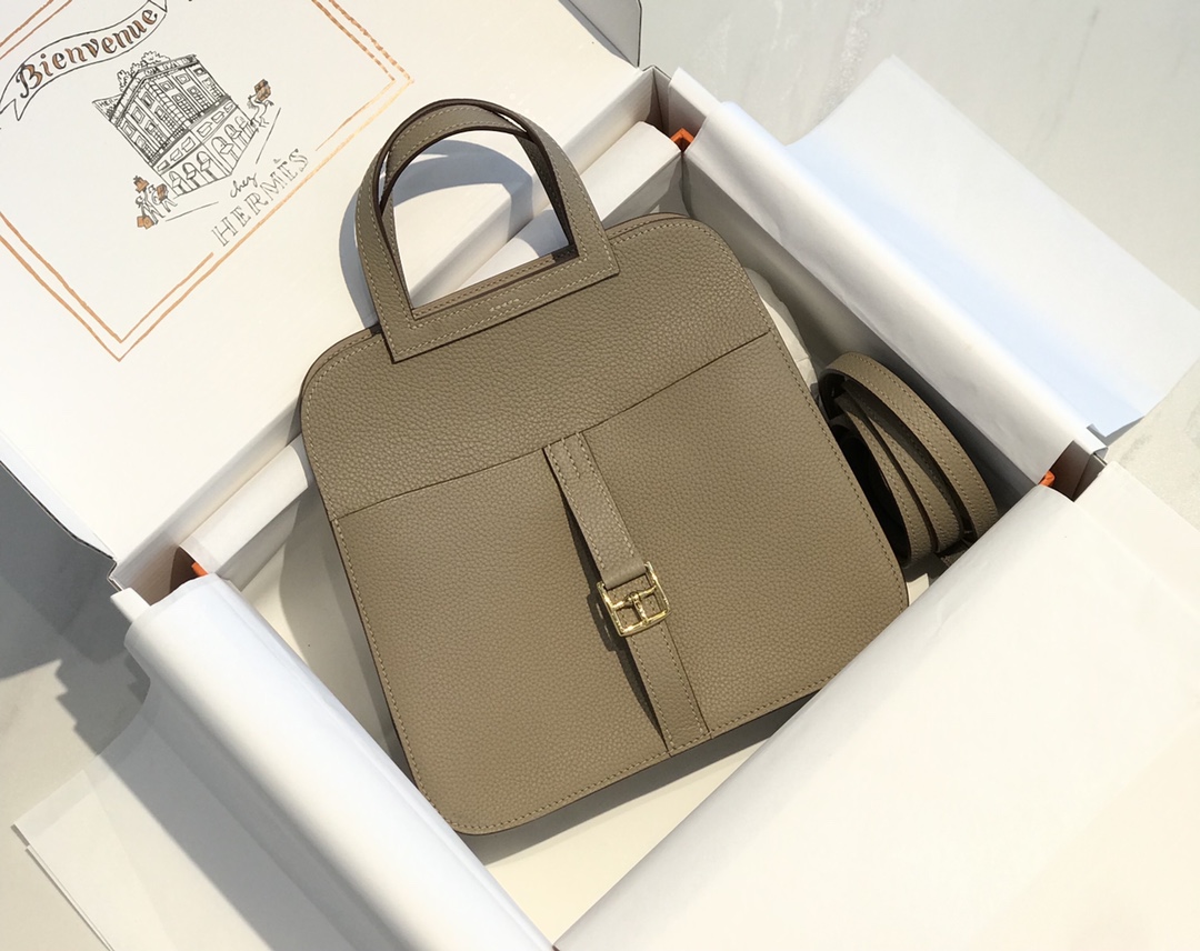 エルメス ハルザン 22cm｜鳩羽グレー ゴールドハードウェア