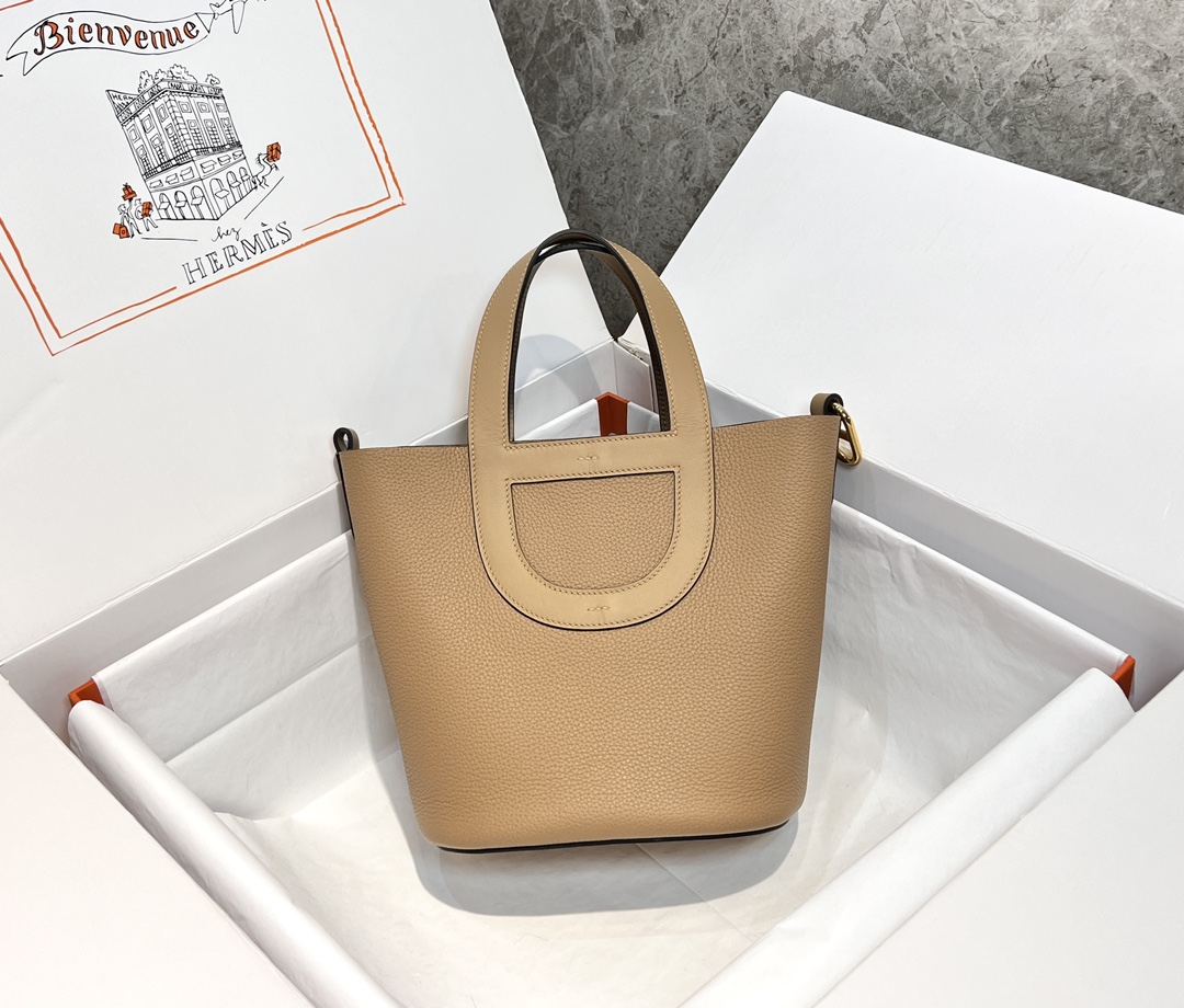 エルメス マルサラ茶色    2WAYトートバッグ  猪鼻モチーフのディテール