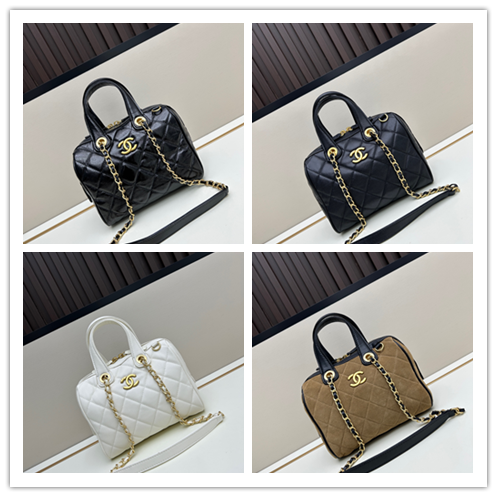 シャネル 高級手工坊マキシボウリングバッグ M14531 | 麂皮×レトロボウリングデザイン 10個のポケットで永遠のスタイリッシュを演出