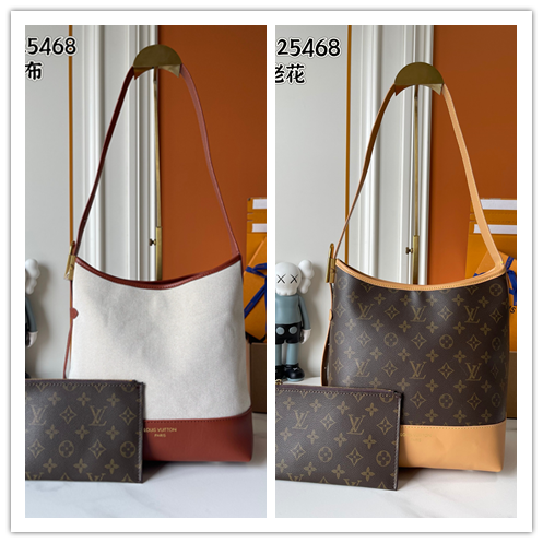 ルイ・ヴィトン LOW KEY HOBO 小号手袋​​  ～モノグラムキャンバス×牛革、アンティーク加工で紡ぐ静かな高級感～