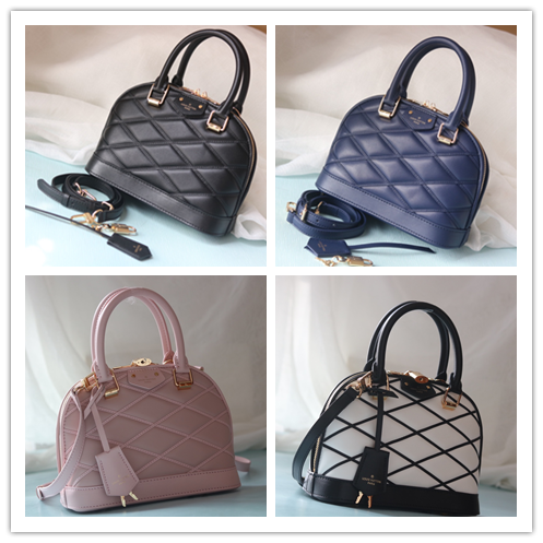 ルイ・ヴィトン Alma BB ダイヤモンドパターン貝殻バッグ：ニコラス・ゲスキエレ設計の菱形キルティング×ラム革、ボロメオ宮殿のインテリアを想起させるソフトカラーの洗練