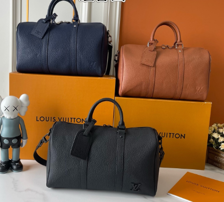 【ルイ・ヴィトン × エアグラムコレクション】Keepall Bandoulière 35 ショッパー​​ ​​ライチ模様小牛革 × LVモノグラム × 多機能ストラップ