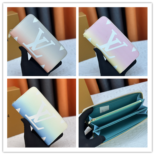 LV ピンクグラデーションモノグラム ジッパー財布 GI8901 （2021年サマー『By The Pool』限定コレクション / グラデーションカラーモノグラム帆布仕様 / 女性向けエレガントデザイン）