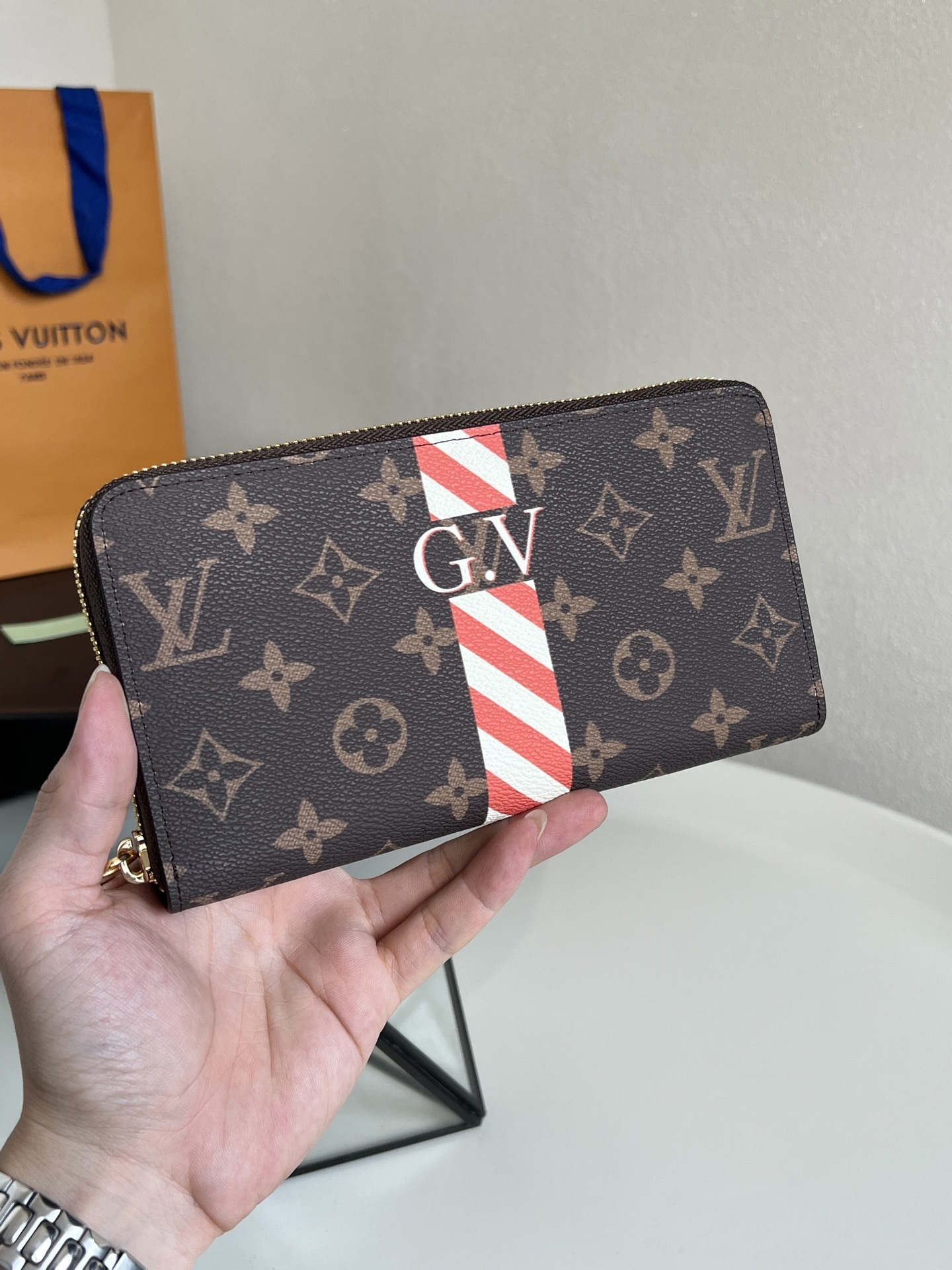 LV モン モノグラム ジッパー財布 （モン モノグラム シリーズ / オリジナルカスタマイズ可能 /