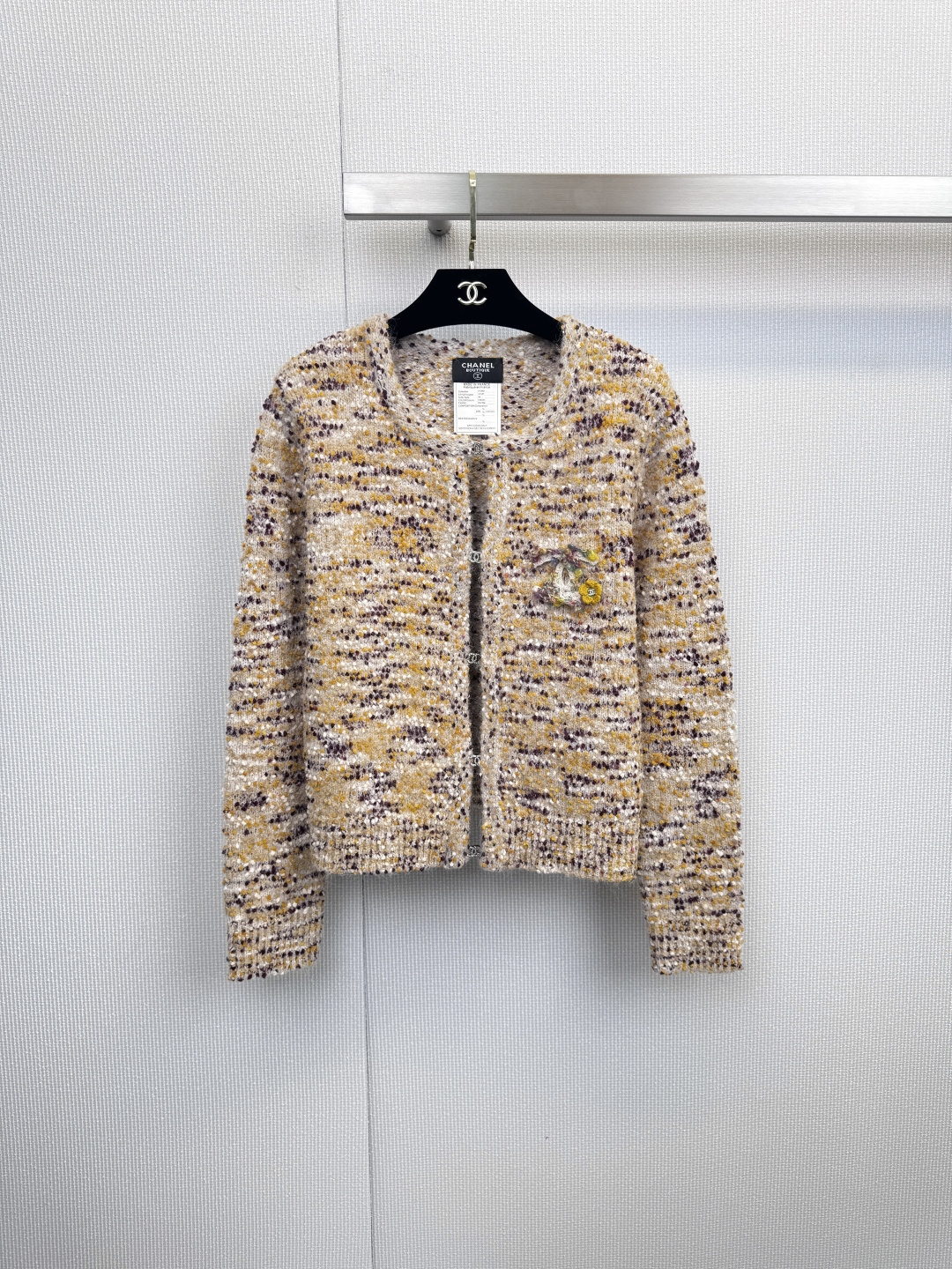 シャネル(CHANEL) ヴィンテージシリーズ フラワーヤーン編みカーディガン