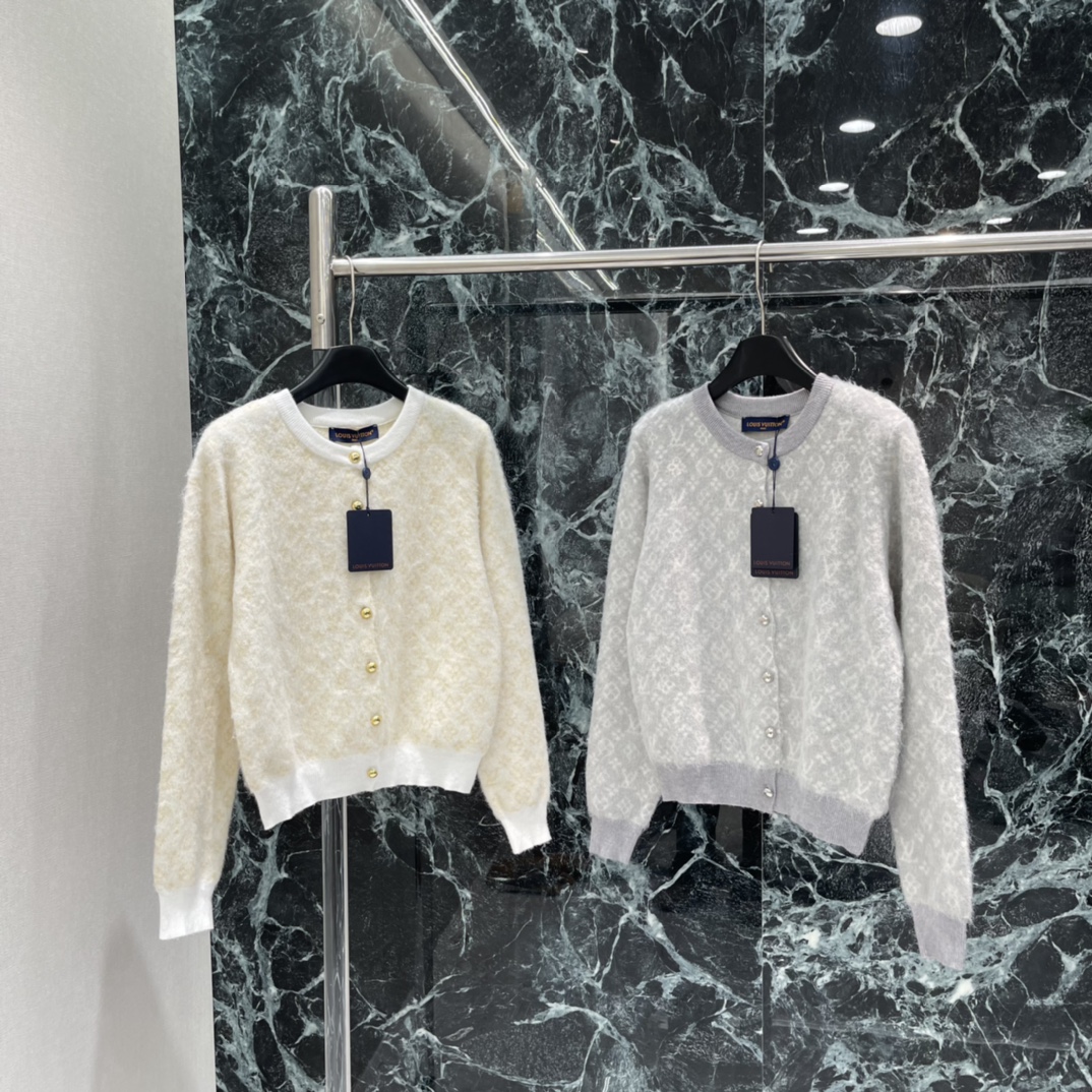 ルイ・ヴィトン(Louis Vuitton) 25年秋冬新作 モヘア モノグラム カーディガン