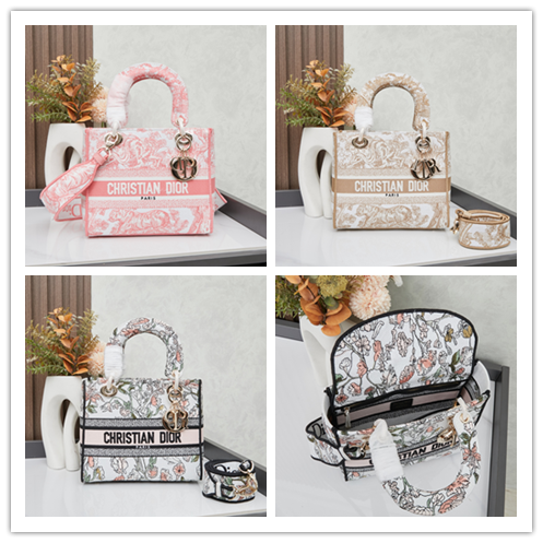 【DIOR（ディオール）ライトゴールド【Lady D 刺繍シリーズ】M8002 最新コレクション】 —— 自然の息吹を刺繍で紡ぐ「常識を破る新次代Lady D」——