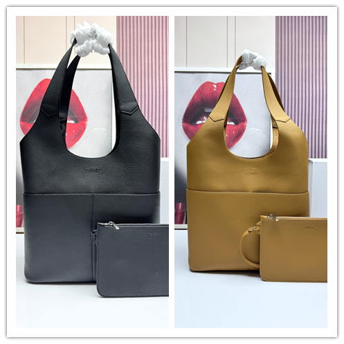 【DIOR（ディオール）Privé ハンドバッグ】 —— 2025年秋メンズコレクション新作「ブラウンアイコンズレザーが紡ぐ洗練された典雅さ」——