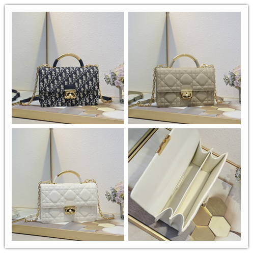 【DIOR（ディオール）アンジュ ハンドバッグ アイボリーカーフレザー 特大カンバセラージュ モデル4411】 —— エレガントな美学が紡ぐ「ディオール新シリーズの幕開けを告げるアイコン」——