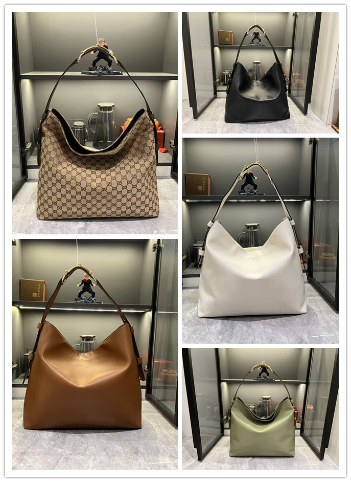 グッチ 2025秋冬 G G Beatrix シリーズ ハンドバッグ｜ブラウンGGスエード×馬銜扣デザイン肩带｜金調アクセサリー×ジッパーポケットで叶える秋冬実用美