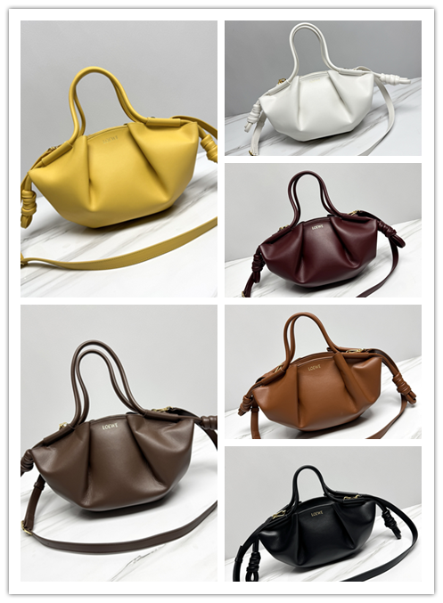 ロエウェ 新作 Paseo Bag 饺子包｜福袋紐結び×長方形デザイン｜33×11×7cm｜シンプルで気品ある女性美｜クラシック刷新・3WAY背法