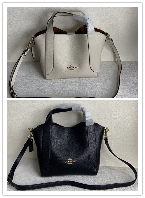 コーチ 新作 21 Hadley Hobo 菜籠子流浪包｜中間バックル・手提/斜挎2WAY・大容量｜23×12×18cm・軽量シンプル・変幻自在なスタイル