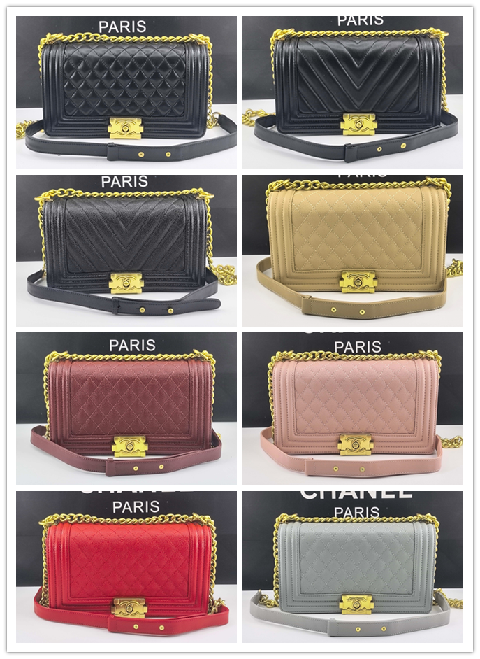 【シャネル】BOYシリーズ 孫儷（スンリー）ママ向けハンドバッグ｜プロ必須アイテム 魅力溢れるハイクラスデザイン 重要シーンに最適 型番67086 25×16×9cm 羊皮製